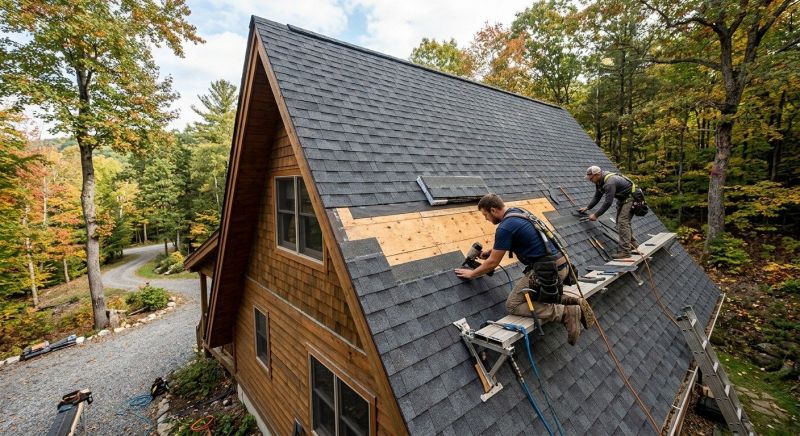 A Frame Roof Installation in York County, ME