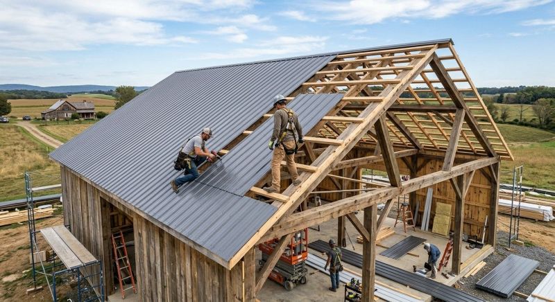 Barn Roof Installation in York County, ME