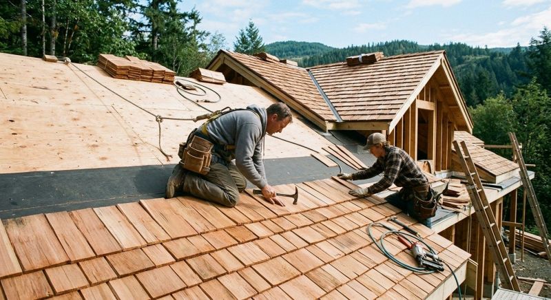 Cedar Roof Installation in Ogunquit, ME
