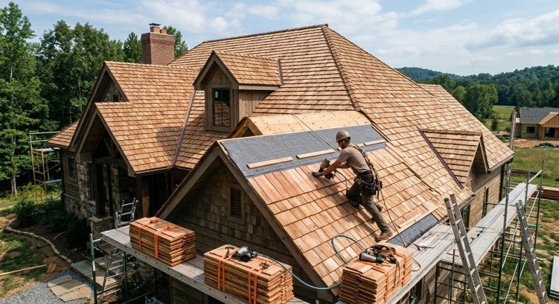 Cedar Shake Roof Construction in Portland, ME