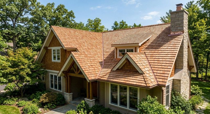 Cedar Shake Roof Construction in Scarborough, ME