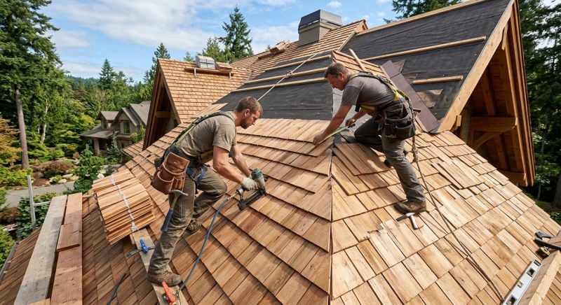Cedar Shake Roof Construction in Steep Falls, ME