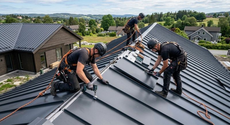Metal Roof Installation in Wells, ME