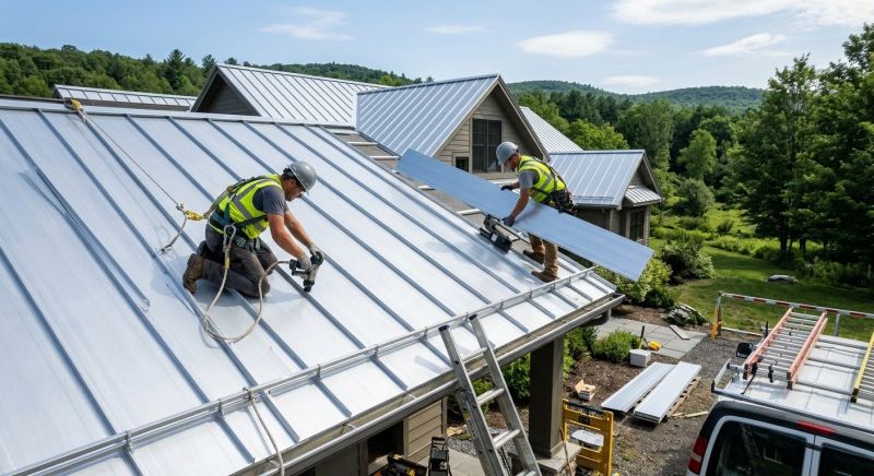 Metal Roof Installation in Wells, ME