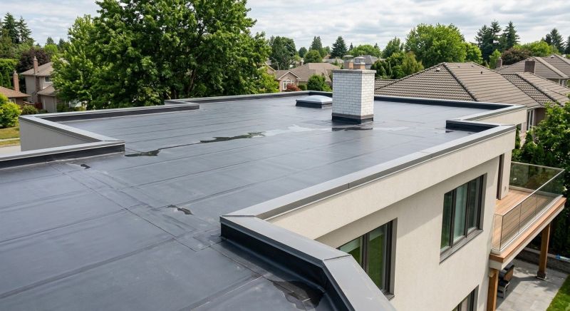 Single Ply Roof Installation in Gorham, ME