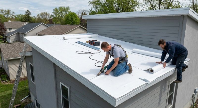 Single Ply Roof Installation in Long Island, ME