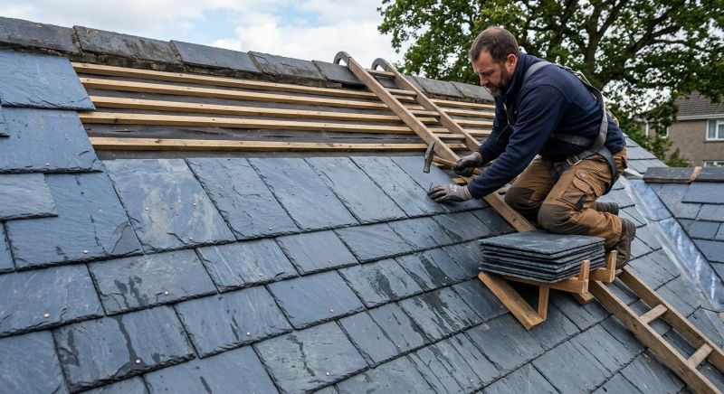 Slate Roof Construction in Buxton, ME