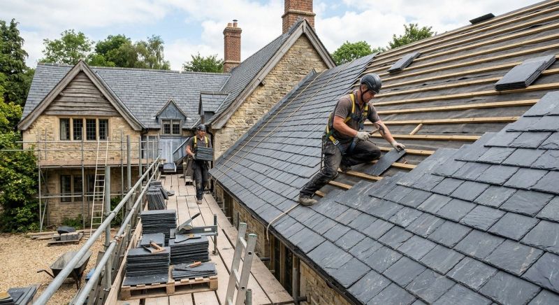 Slate Roof Construction in Waterboro, ME