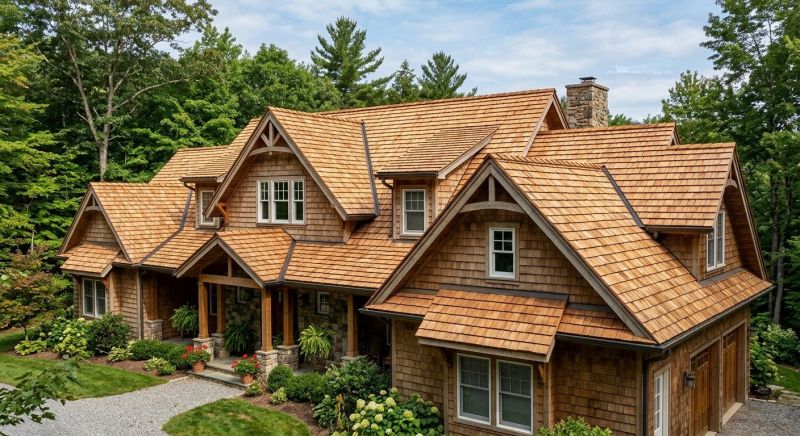 Wood Roofing Installation in Falmouth, ME