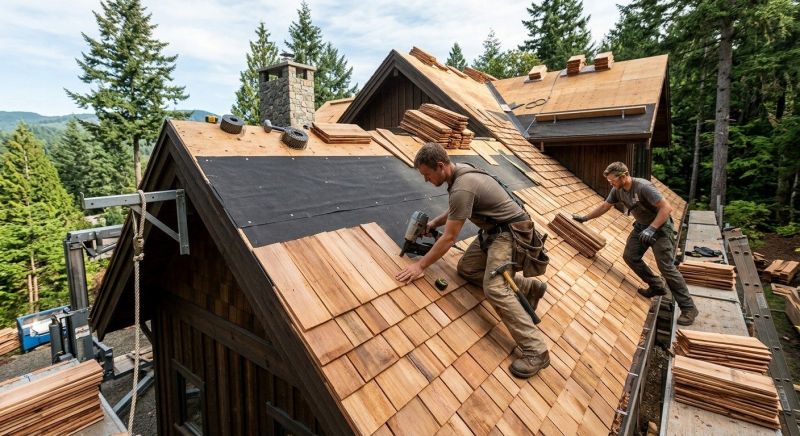 Wood Roofing Installation in Limerick, ME