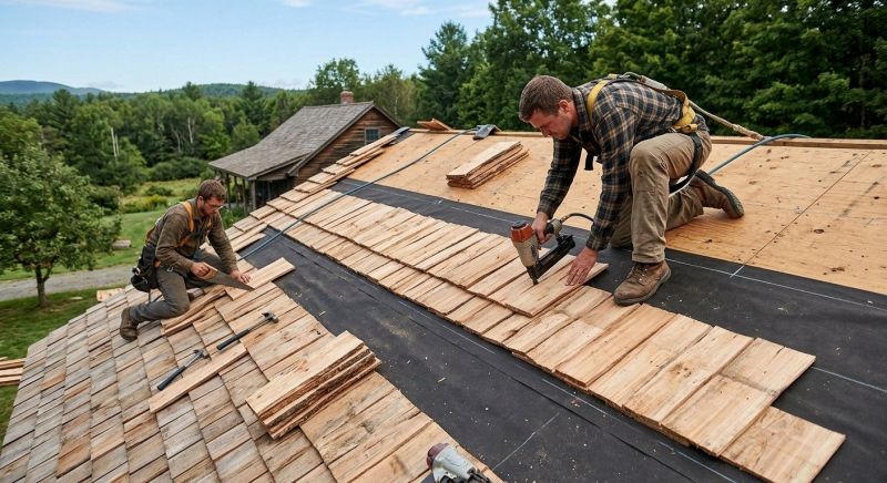 Wood Roofing Installation in Windham, ME
