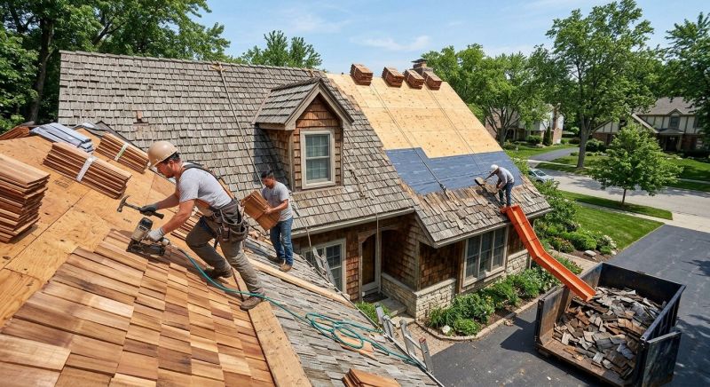 Wood Shake Roof Replacement in Cape Elizabeth, ME